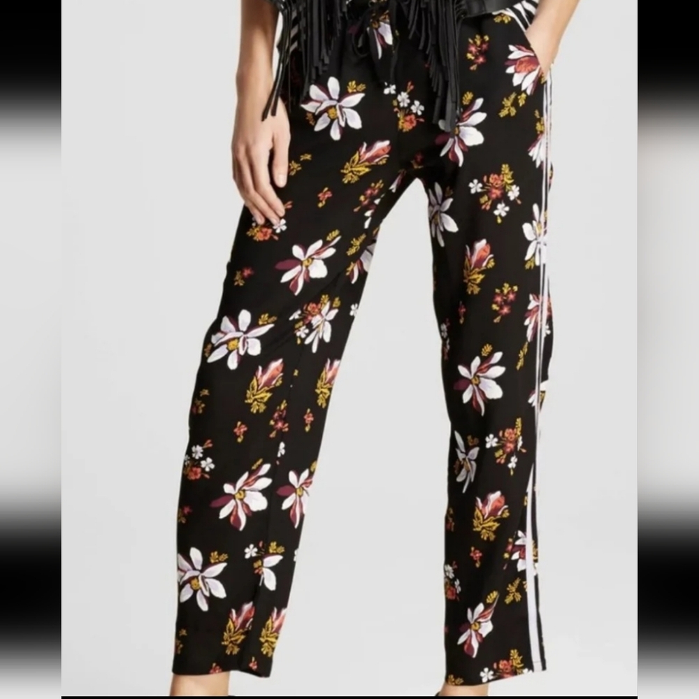 Women's Black Pants Floral Plus Size Pants XXL Target Fashion Pants Spring Style